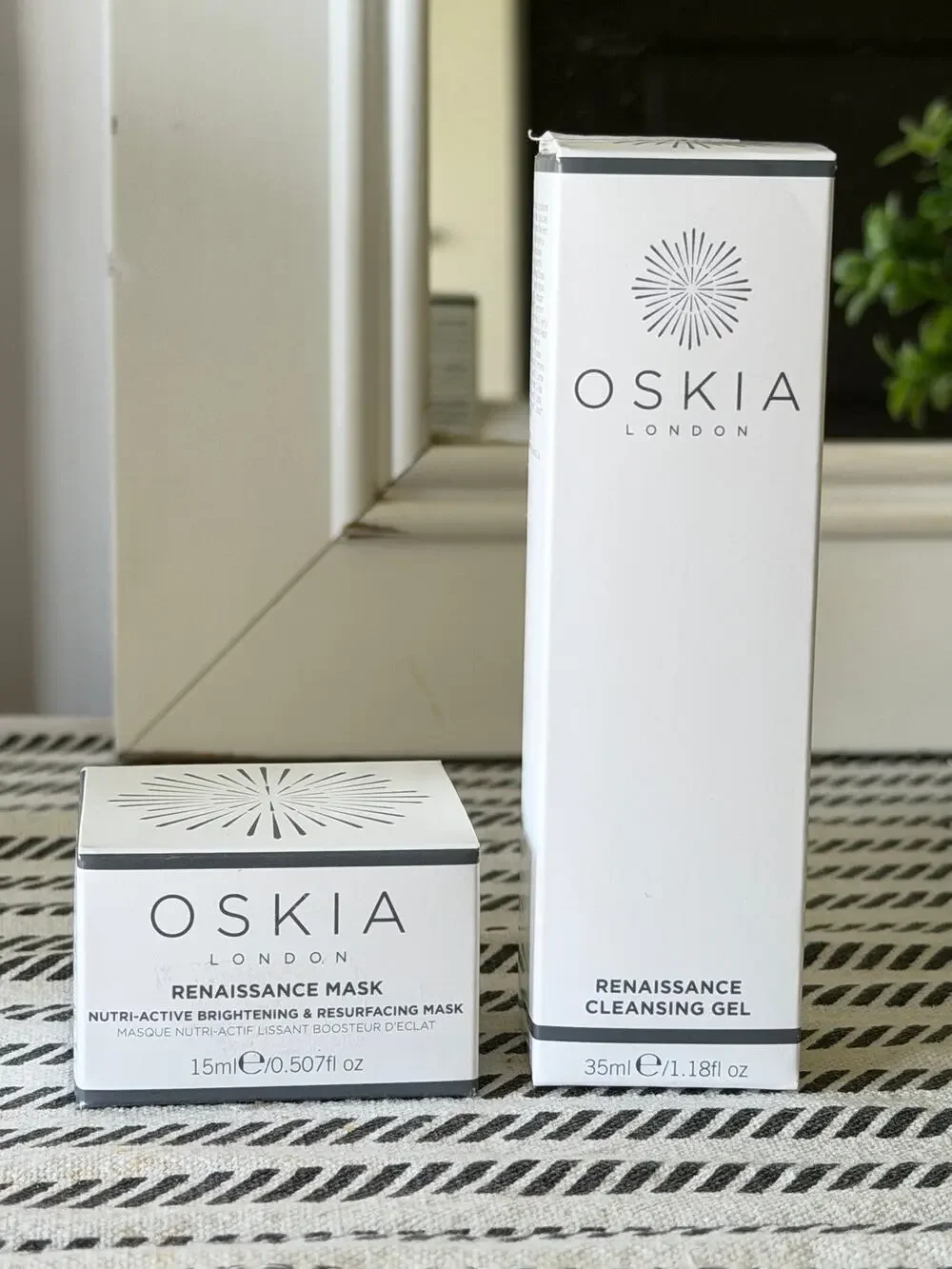 Oskia London Renaissance Cleansing Gel & Face Mask Set NIB Skincare Duo